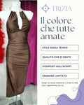Abito Lungo Marrone Chic & Elegante