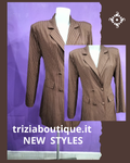 Mini Dress Gessato, Abito/Giacca Marrone gessato