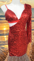 MINI DRESS GLAMOUR ROSSO
