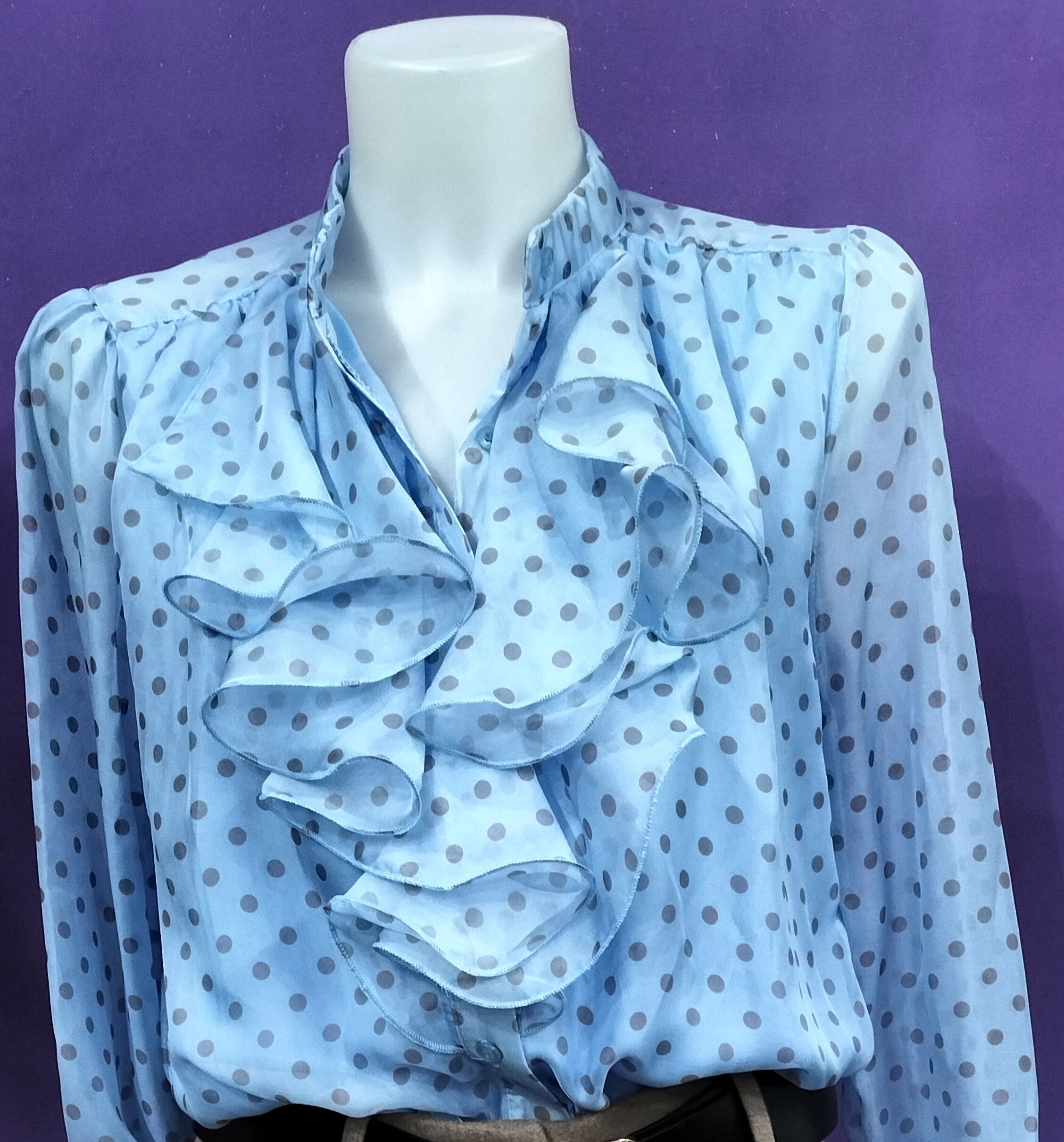 Camicia a Pois con Rouches