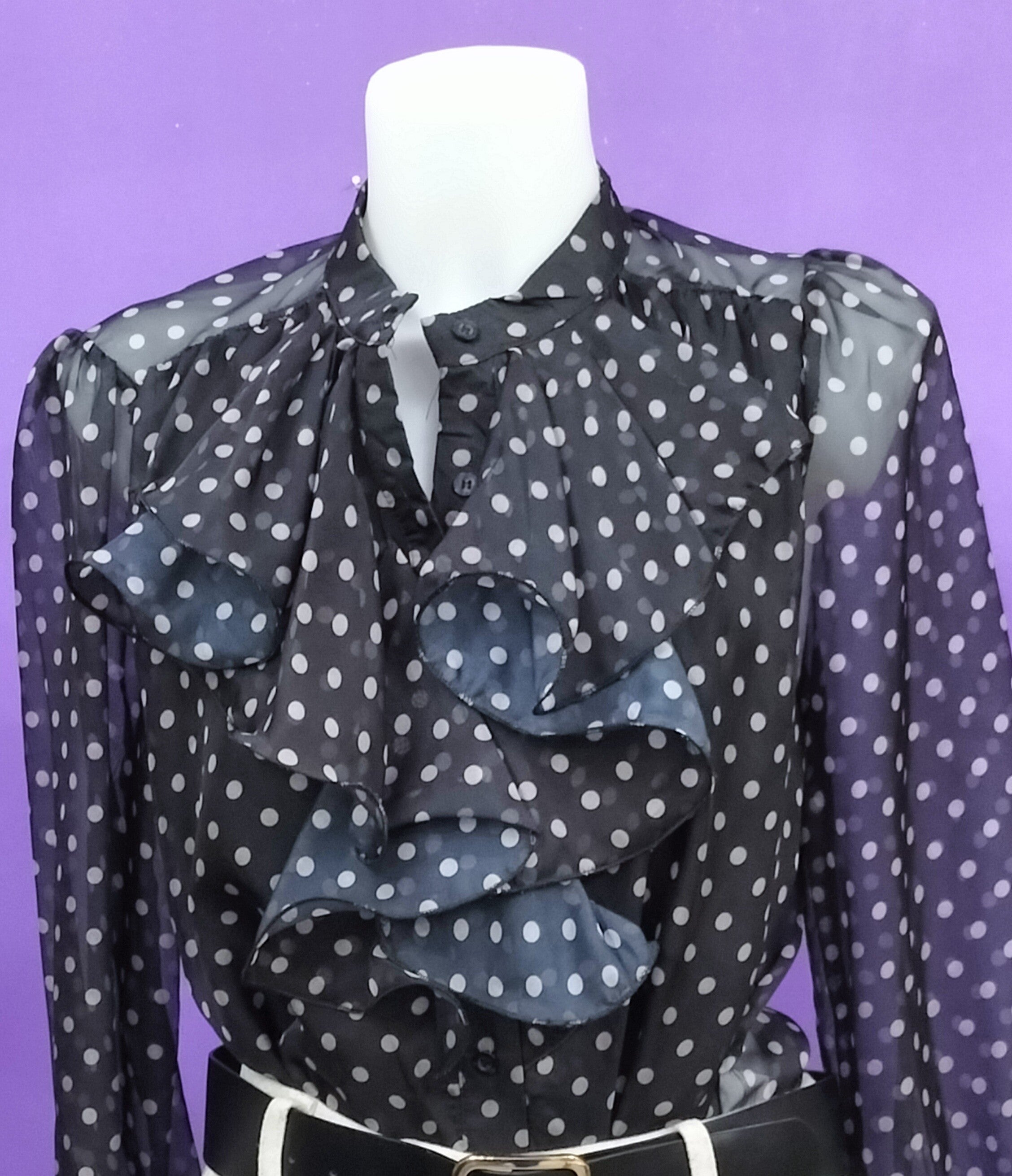 Camicia a Pois con Rouches