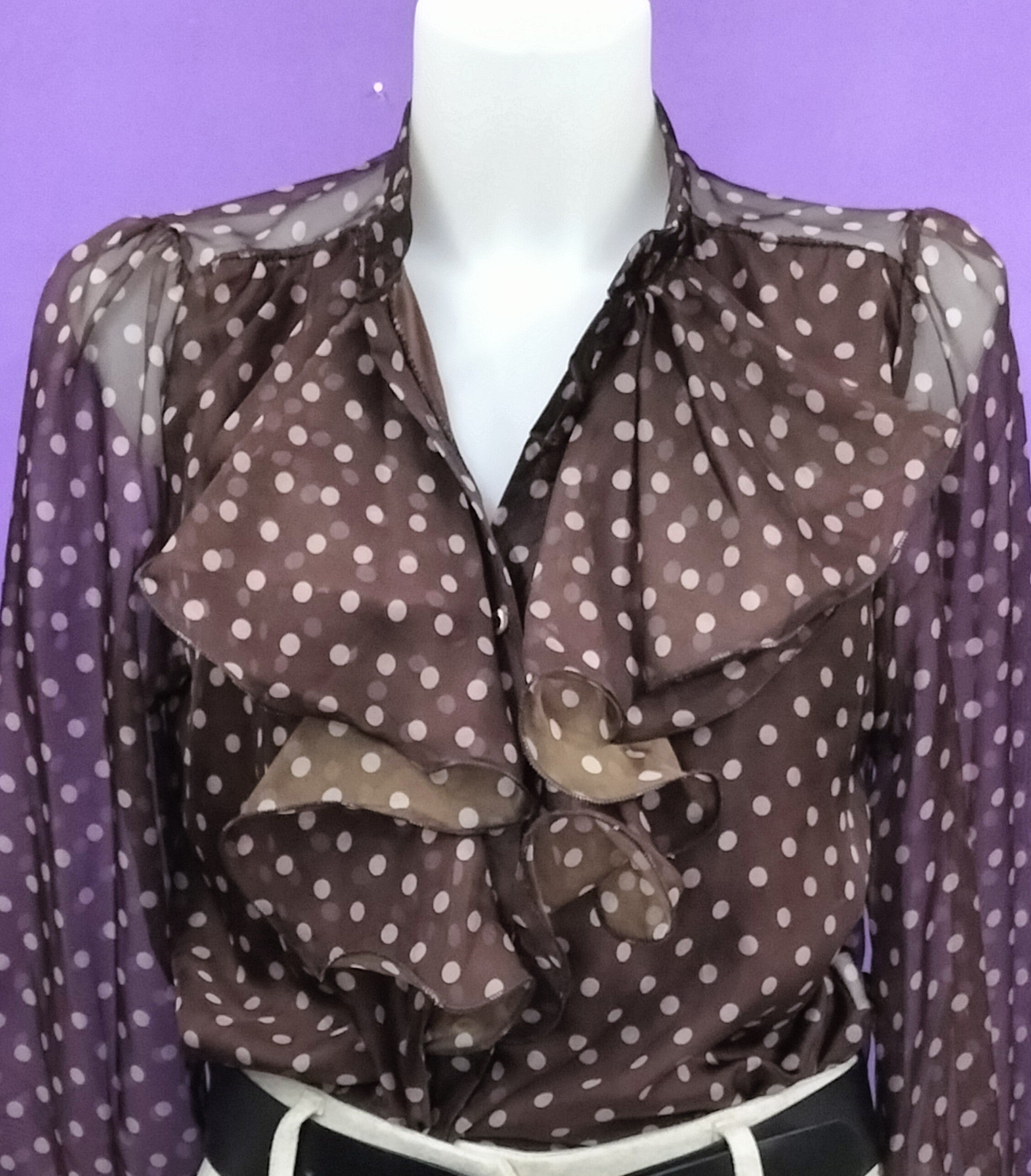 Camicia a Pois con Rouches