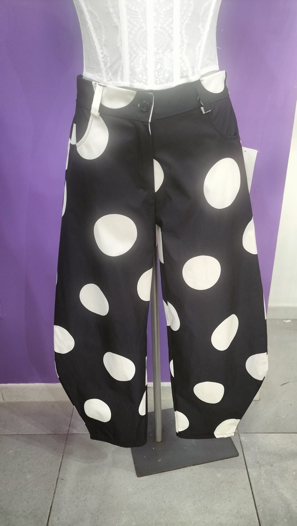 Pantalone Balloon a Pois