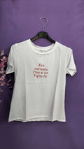 T-SHIRT BIANCA CON FRASE