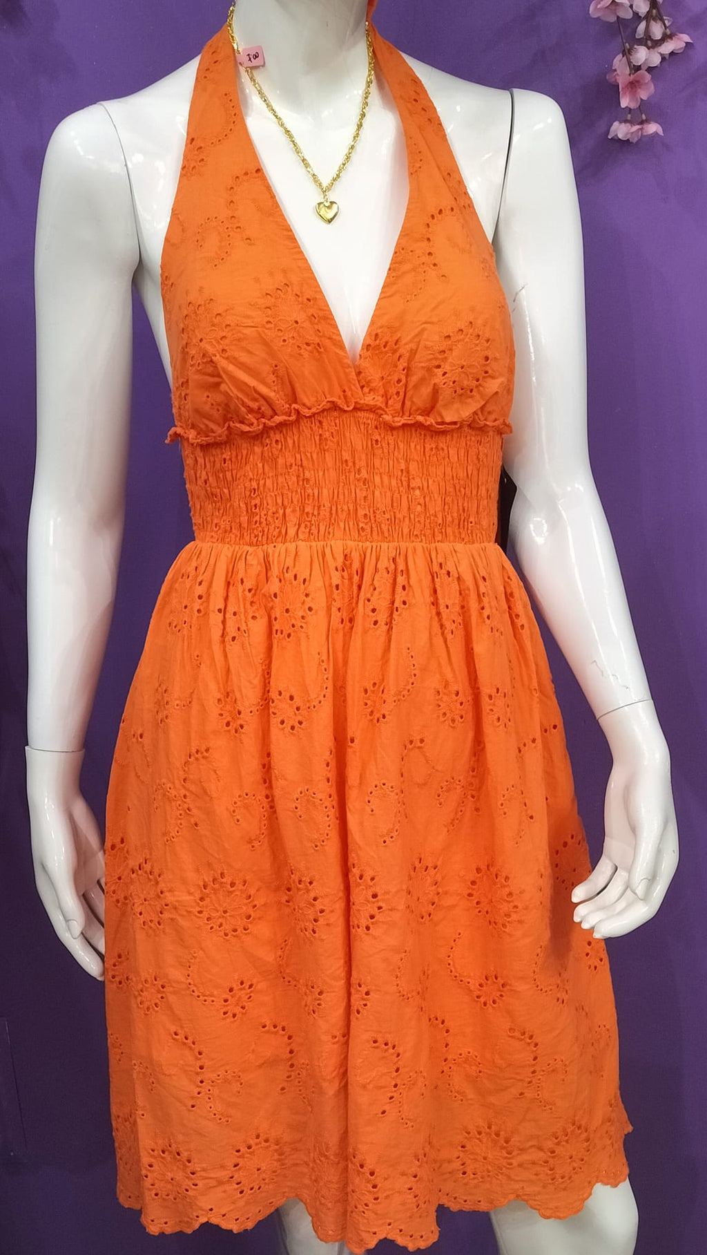 ABITO ESTIVO, IN PIZZO SANGALLO ARANCIONE