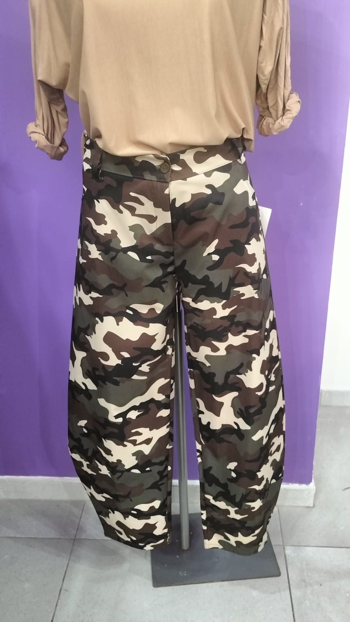 Pantalone Balloon Mimetico