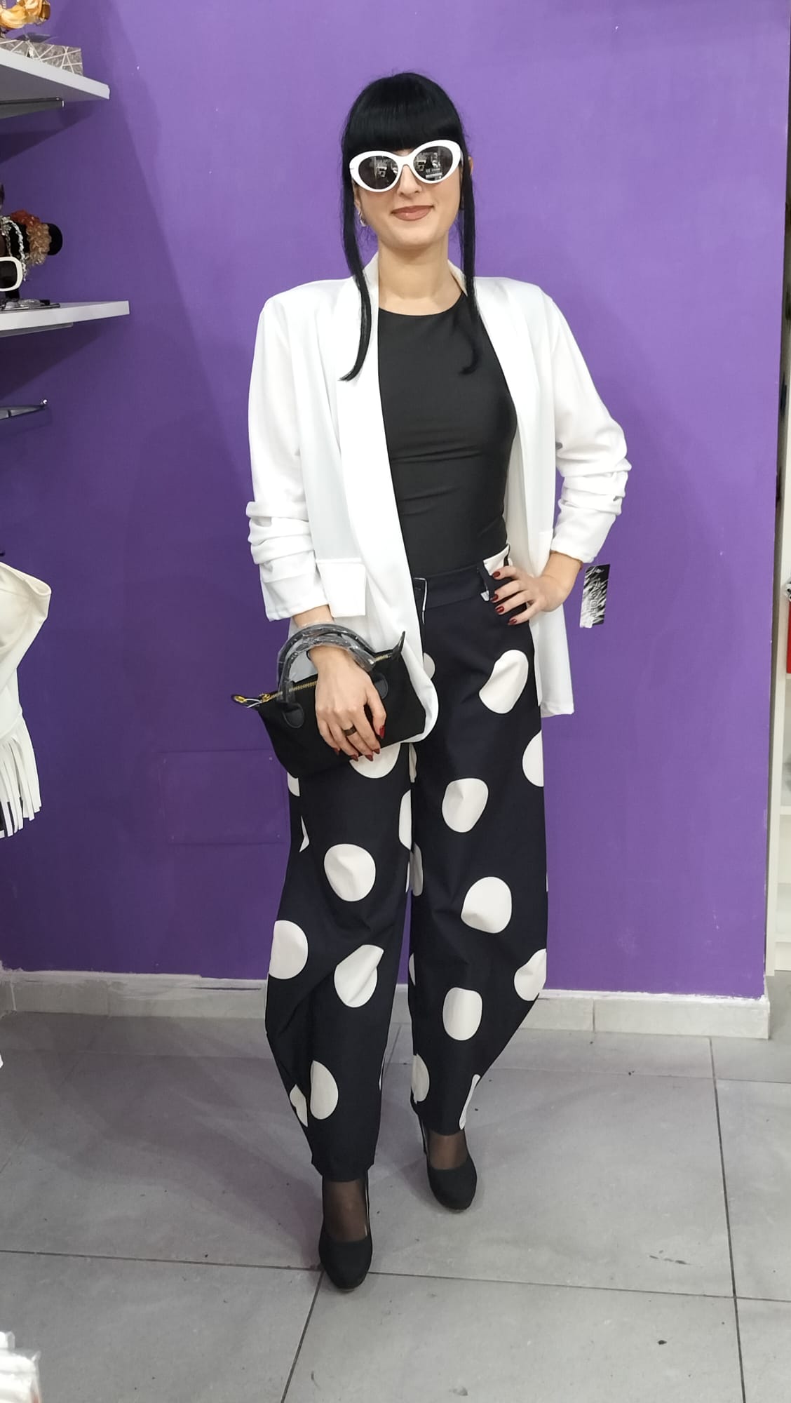Trend Pantalone Balloon a Pois