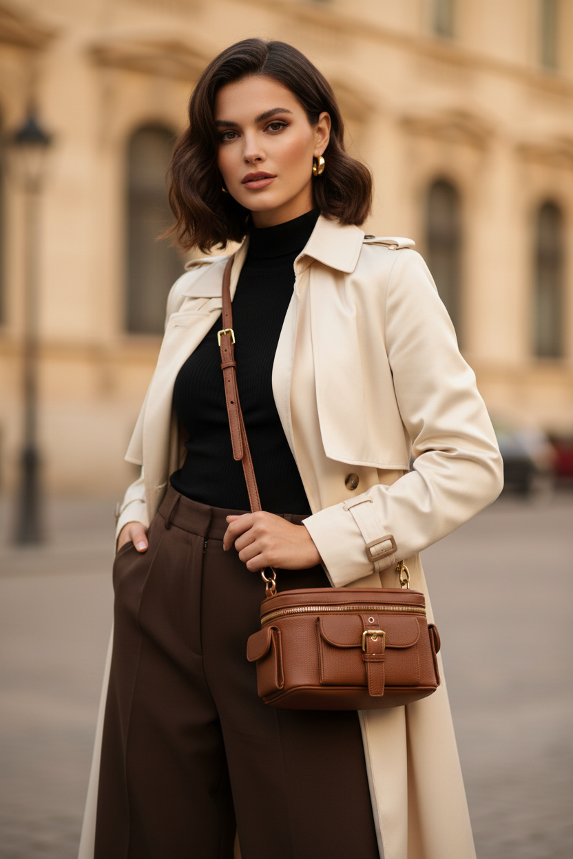 Borsa cognac barrel modella