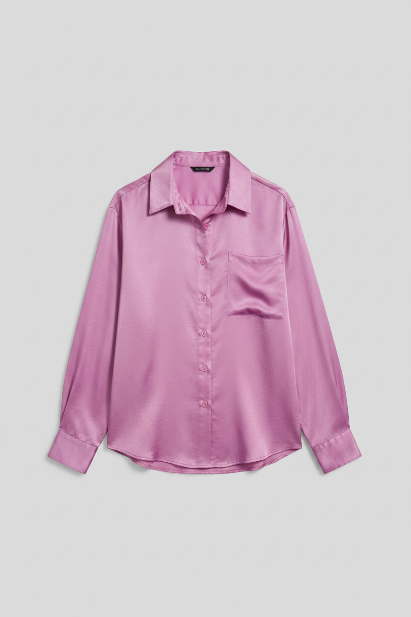 Camicia rosa flat lay