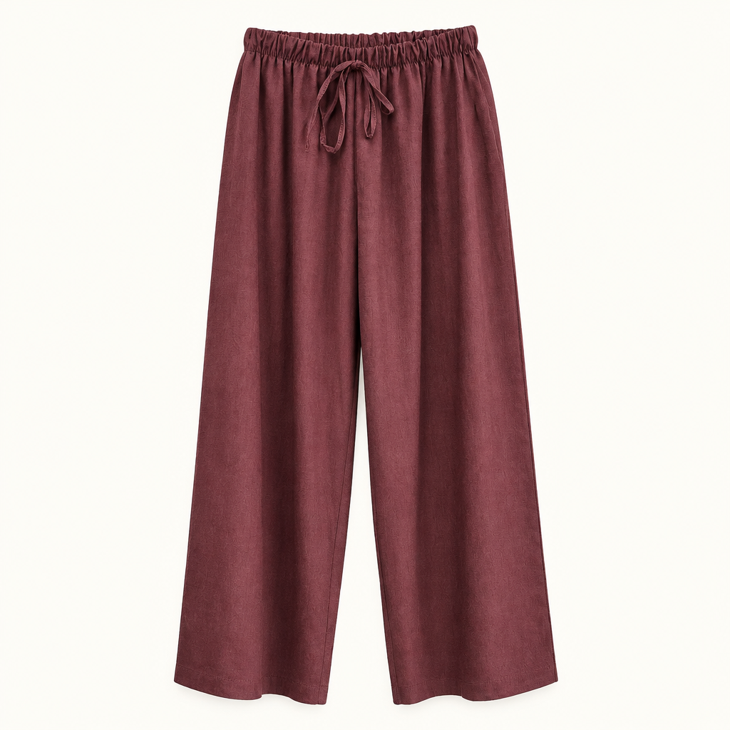 Pantalone oversize bordeaux
